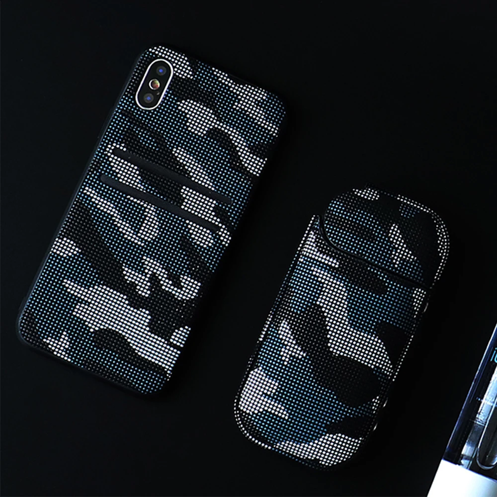 Защитный чехол, коробка, сумка для электронной сигареты iqos 3,0 солдатский камуфляж, Красивый бизнес подарок, гранулированная Военная искусственная кожа