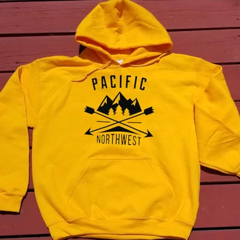 

Pacific Northwest Women Hoodies Autumn Long Sleeve Unisex Sweatshirt Hipster Grunge Pullover Jumper Top Streetwear Dropshipping