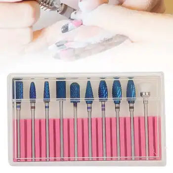

10Pcs Tungsten Steel Grinding Cuticle Clean Nail Drill Bits Set Diamond Nail Head Set Manicure pedicure Nail Art Tool