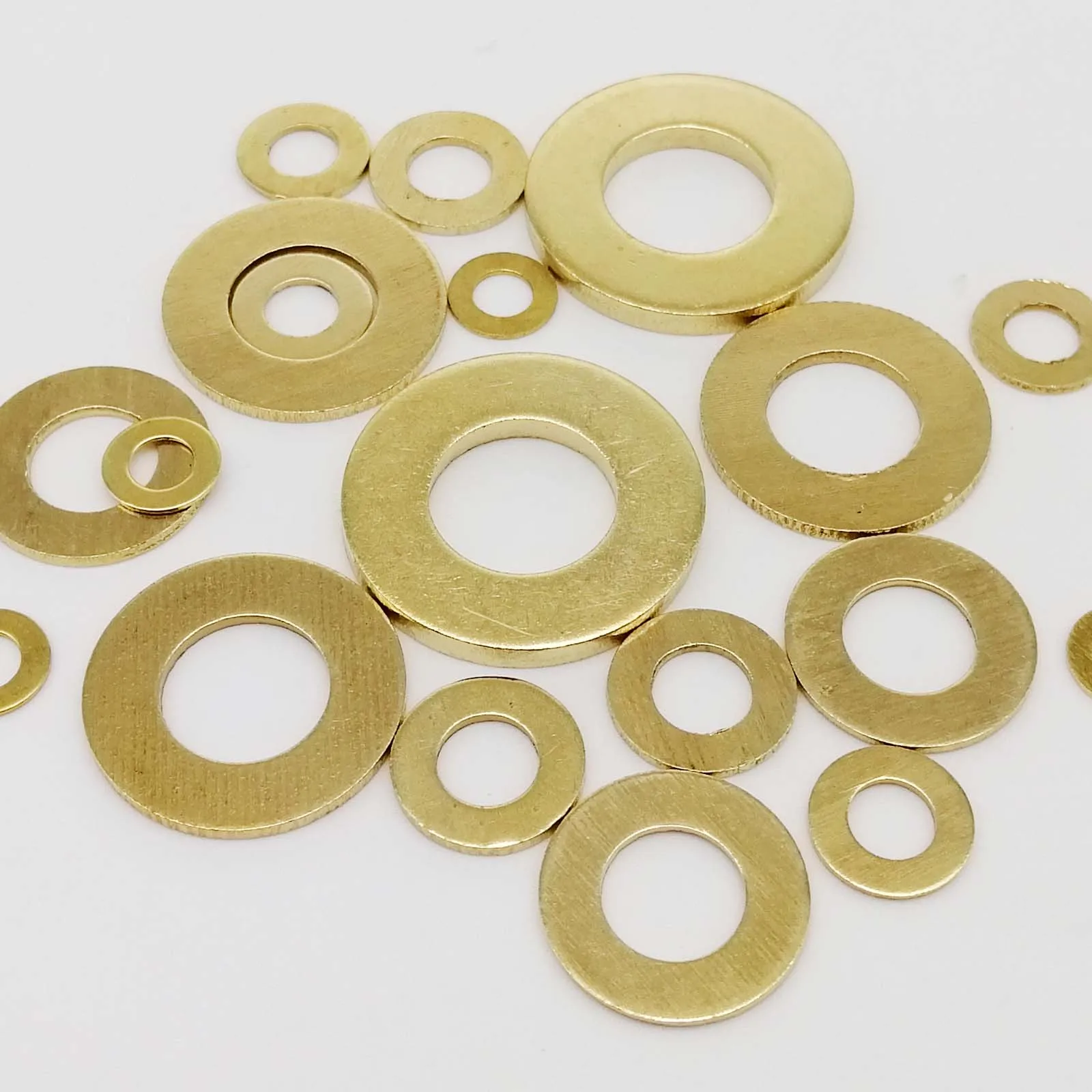 Copper washer set Copper washer Washer gasket Brass washer Copper washers 10/50pcs M2 M2.5 M3 M4 M5 M6 M8 M10 M12 GB97 DIN125 Solid Brass Copper Flat Washer Plain Gasket Pad