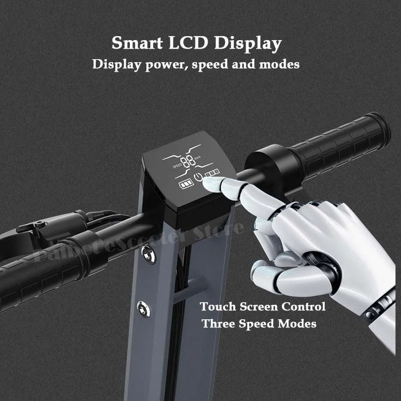 Kick Scooter For Adult Two Wheels Electric Scooters 8.5 Inch 300W Portable Foldable Electric Scooter 36V GrayWhite With APP (6)