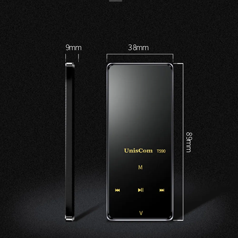 Uncscom T590 8 Гб MP3 плейер Волкман устройство записи без потерь FM радио видео фильм 8,21