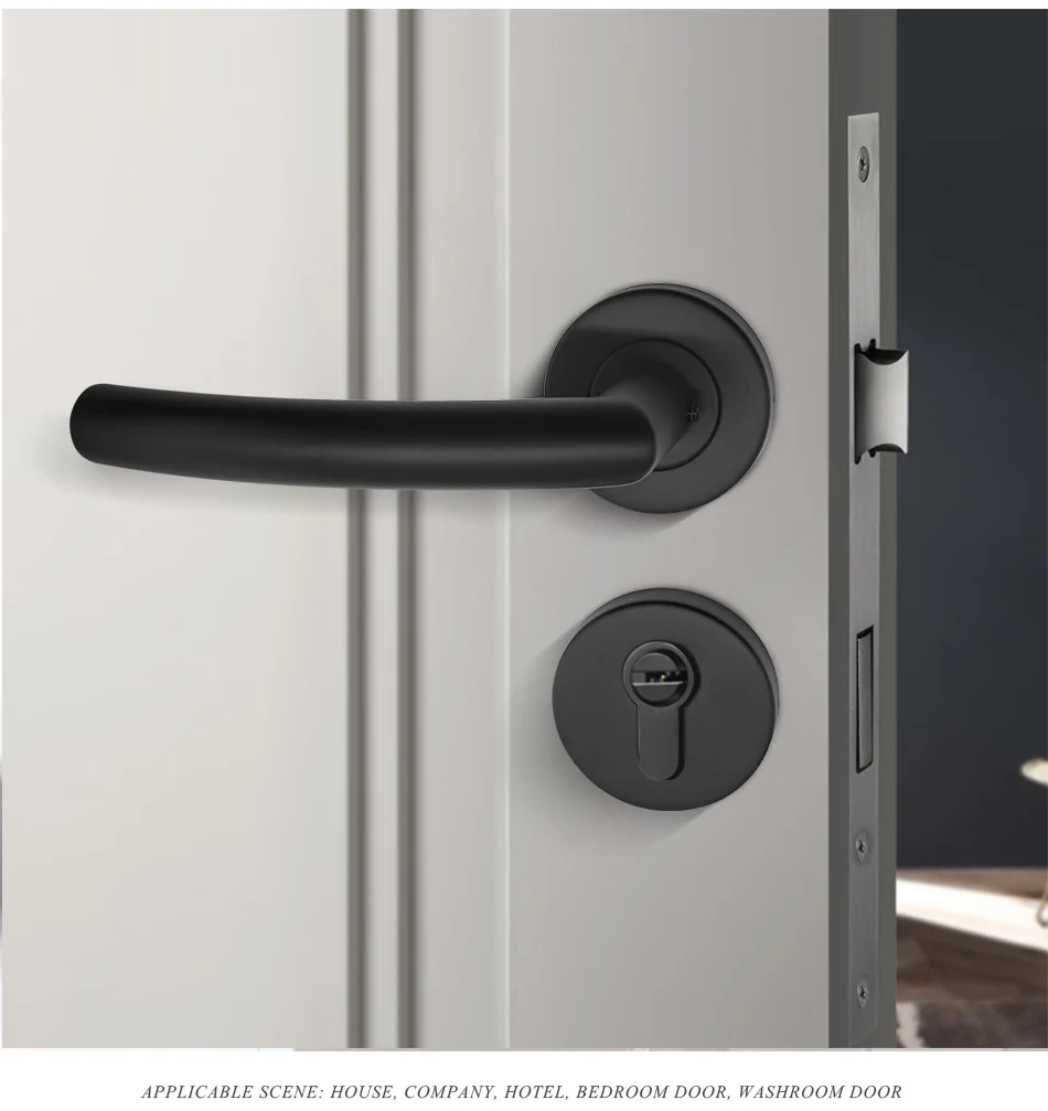 LH1007-Black-Color-Stainless-Steel-Half-Dummy-Door-Knob-For-Interior-Door-Lever-Brushed-Nickel-Door-Handle_10