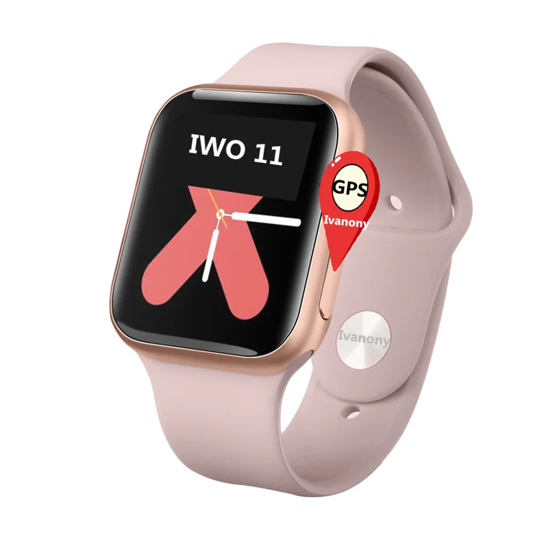 C IWO 11 Смарт часы серия 5 gps Smartwatch 44 мм IWO11 монитор сердечного ритма погода дисплей Whatsapp сообщение напоминание PK IWO 10 9 8 - Цвет: C
