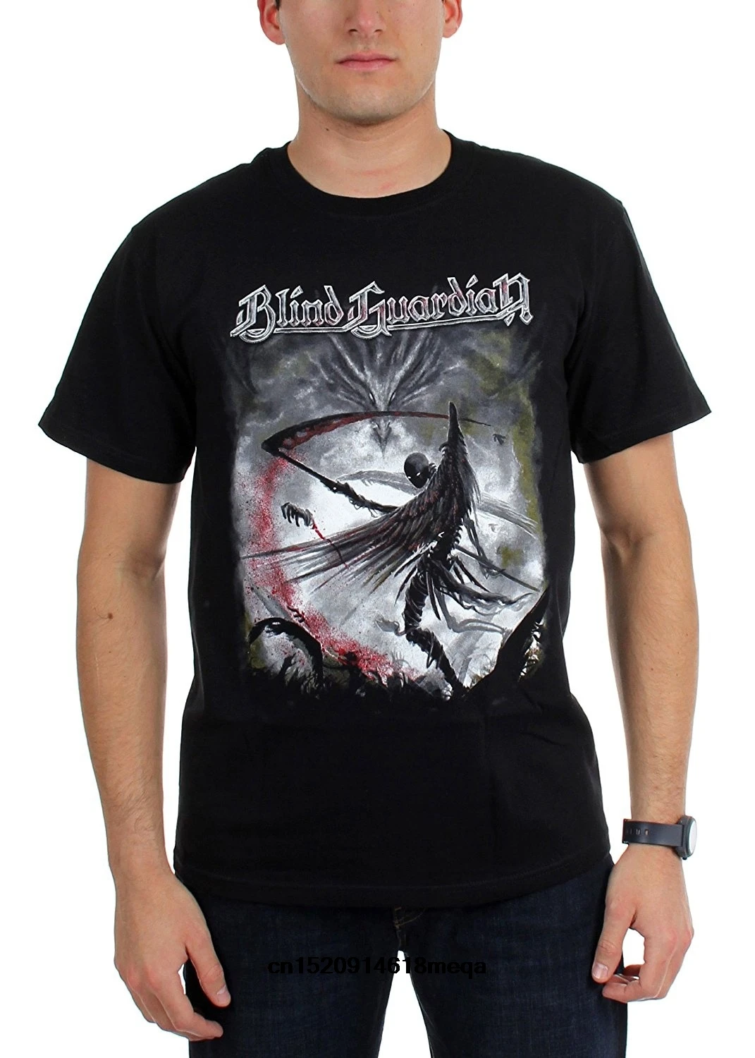 t shirt Summer Fashion Blind Guardian Mens Wacken Short Sleeve T-Shirt |
