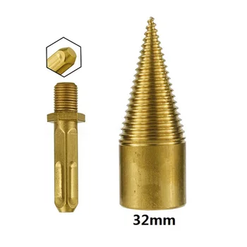 

High Speed Steel Firewood Drill Bit Wood Splitter Screw Splitting Cone Driver Available For Different Electric Drills
