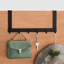Hooks Over The Door 5 Hooks Home Bathroom Organizer Rack Clothes Coat Hat Towel Hanger New Bathroom Kitchen Accessories Holder