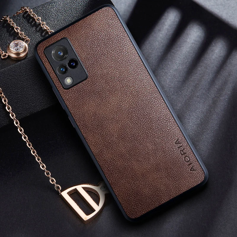 Custodia Per Vivo V21 Coque Retro Business Pu Cover In Pelle Per Vivo V21 Custodia Funda Capa