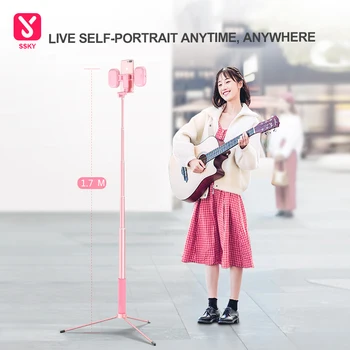 

Photo Fill Light Selfie Stick Phone Photograph Holder Flash LED Bluetooth/Wired Tripod Stand For Makeup Video Live Studio