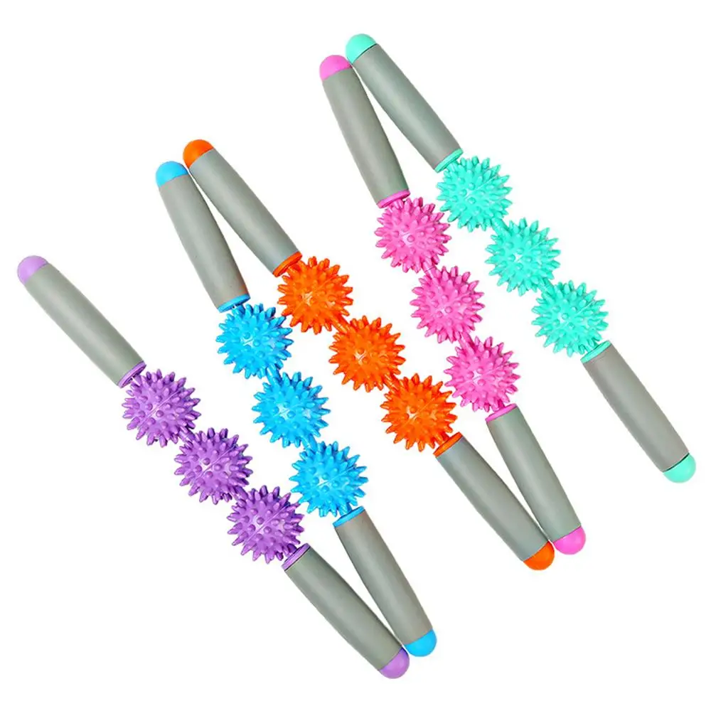

Yoga Massage Roller Gym Muscle Relax Stick for Crossfit Fitness Massage Hedgehog Ball Slim Thigh Leg Muscle Relaxation