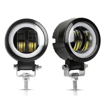 

Car Fog Lights Universal 20w 10-30V 6000K IP67 Waterproof Round Square LED Angel Eyes Lamp Противотуманк