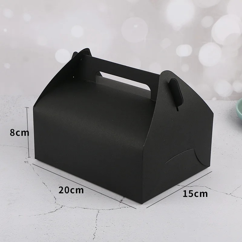 10Pcs Red Kraft Paper Cake Boxes with Handle, Bakery Packaging Gift Containers for Cupc... - SKU KPCB1456 - UGI Packaging