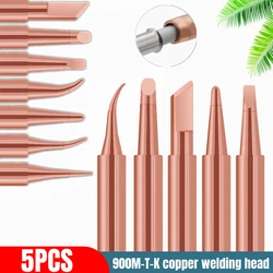 Kit de pointes de fer à souder, 900M, en cuivre pur, pour 936/937/938/969/8586/852D, 5 pièces 