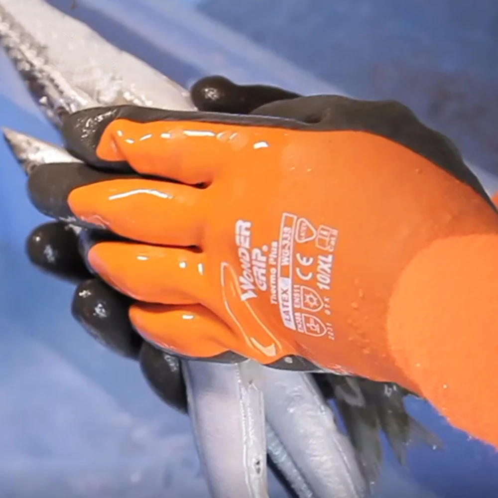 Wonder Grip Горячая WG-338 термо плюс Coldproof рабочие перчатки двухслойный латекс с покрытием Защита садоводства перчатки Средний
