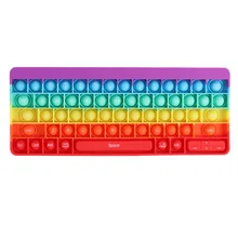 Jeu de clavier à pression en Silicone pour enfants, jeu de musique en forme d'arc en ciel, Puzzle de bureau, décompression, apprentissage du clavier 