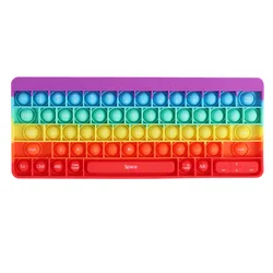 Matando pioneiro teclado arco íris imprensa música brinquedo crianças silicone desktop quebra cabeça brinquedo de descompressão teclado aprendizagem brinquedos