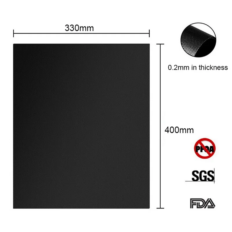 40*33cm Non-Stick BBQ Grill And Baking Mats Reusable Coooking Plate For Party Grill Pad Barbecue Outdoor BBQ Set
