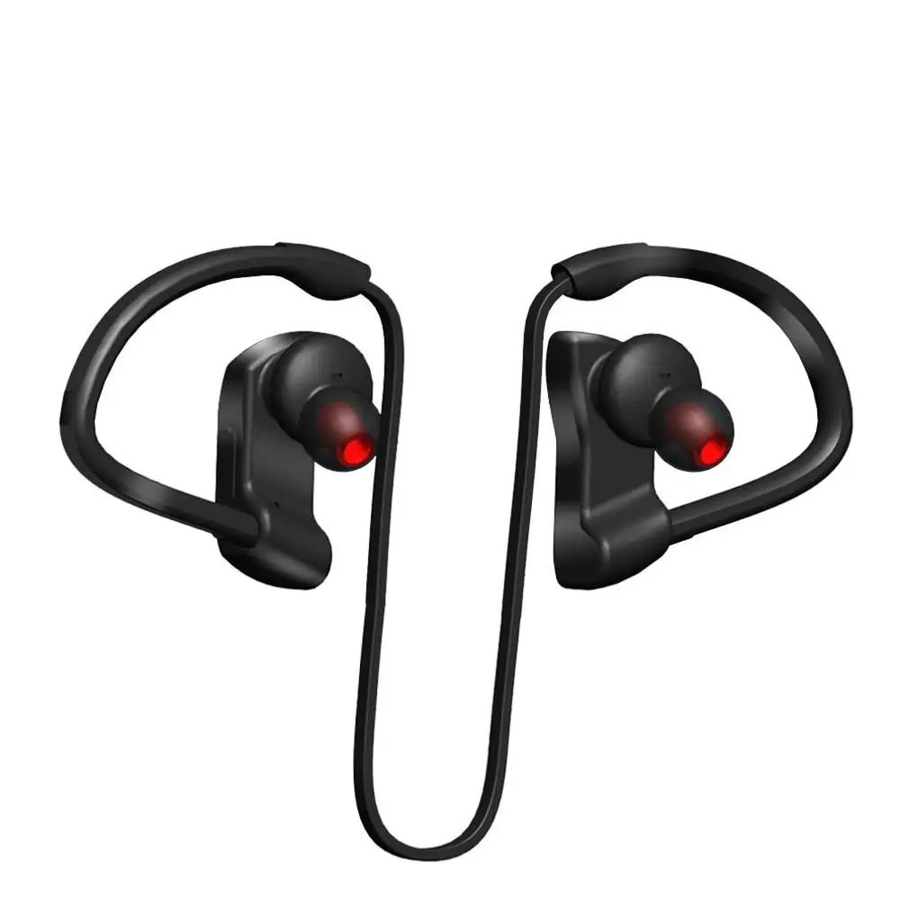 u12 Черный шейный ремешок беспроводные наушники Bluetooth спортивные наушники-вкладыши с защитой от пота наушники с шумоподавлением - Цвет: u12