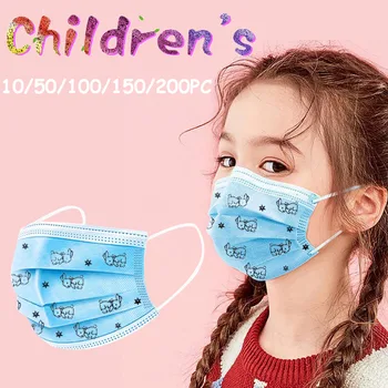 

10/50/100/150/200PC Decoration Stickers Kids Disposable Fashion Pattern 3ply Ear Loop Outdoor Sunscreen foulard cheveux бандана