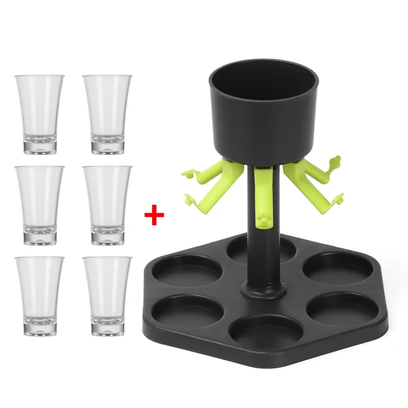 Shot Glass Dispenser Holder Liquor Dispenser Wine Tequila Whiskey Beer Rack home Party Shot Glass Drinking Tools Bar Accessory 6 shot glasses cocktail bar tools drinking vessels
