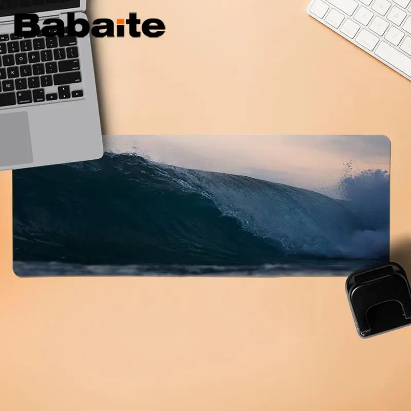 LockEdge 30x80cm Babaite восход на океане волна Ноутбук игровой коврик для мыши Коврик для мыши с изображением анти-скольжение прочный силиконовый Computermats - Цвет: LockEdge 30x80cm