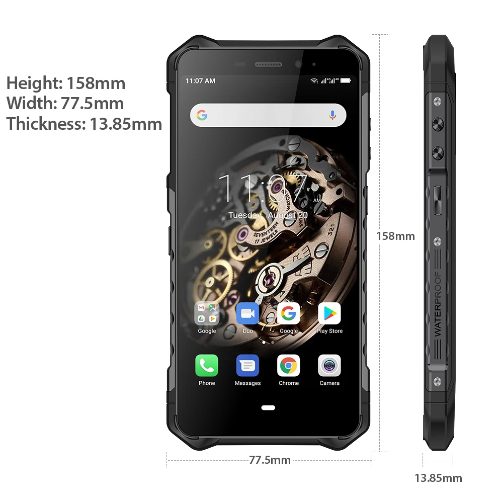 Цена Ulefone Armor X5 прочный смартфон Android 9,0 Восьмиядерный Helio P23 NFC IP68 3 ГБ 32 ГБ 5000 мАч сотовый телефон 4G мобильный телефон Android