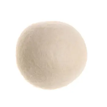 

1 x 6cm Wool Dryer Balls Drying Fabric Softer Luandry Home Washing White