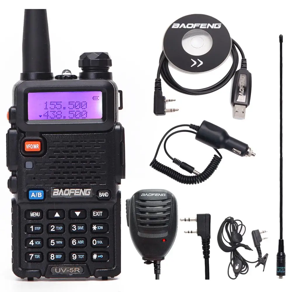UV-5R Black Parts Рация Baofeng UV-5R радиостанция 128CH VHF UHF двухстороннее радио cb портативное baofeng uv 5r радио для охоты uv5r Ham - Цвет: UV-5R Black Parts