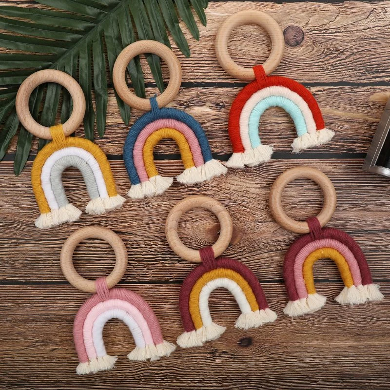 rainbow teething ring