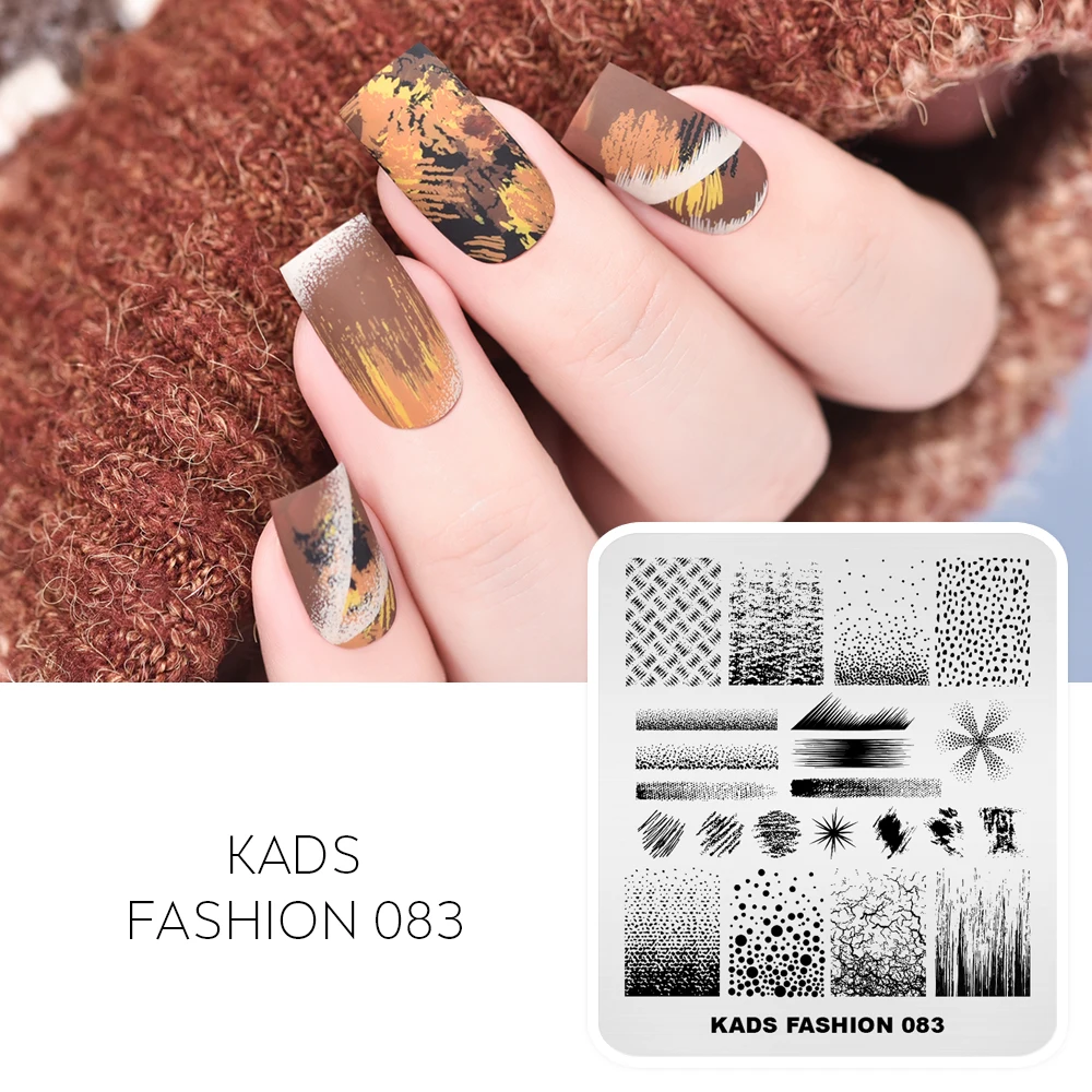 Nail Art Stamping Plate Shading Brush strokes Gradients Image Printing Template Stainless Steel Nail Design Stamp Mold Tools 2