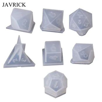 

7 Shapes Dice Fillet Square Triangle Dice Mold Dice Digital Game Silicone Mould