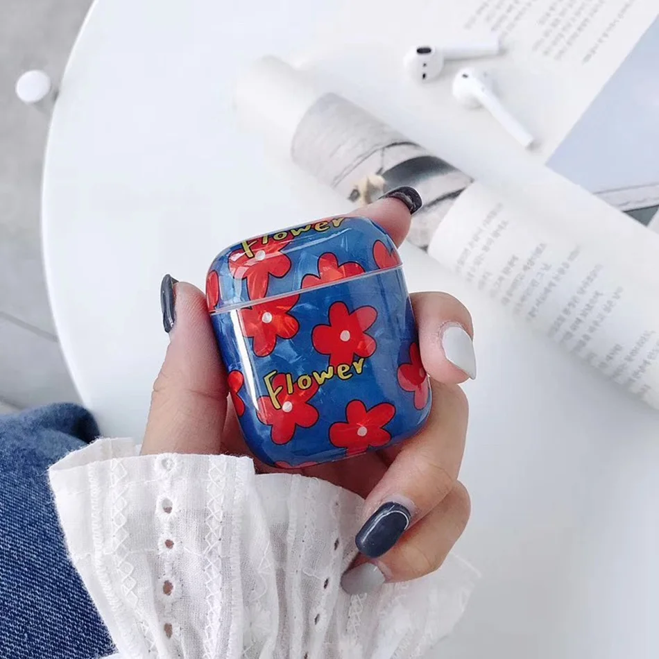 Чехол для наушников Airpods 2 чехол Роскошный Мраморный Жесткий Чехол для наушников Защитный чехол Аксессуары для Apple Air pods зарядная коробка