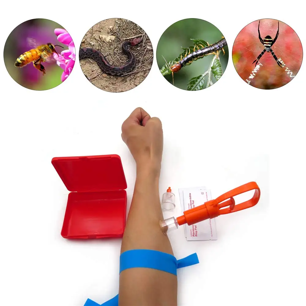 Outdoor Poison Venom Extractor Pump Kit Vipers Bees Biting Vacuum Removal Survival Rescue Tools Safety Emergency First Aid Tool | Спорт и
