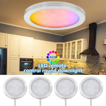 

Four in One RGB Dimmable LED Remote Control Round Downlight Cabinet Lamp