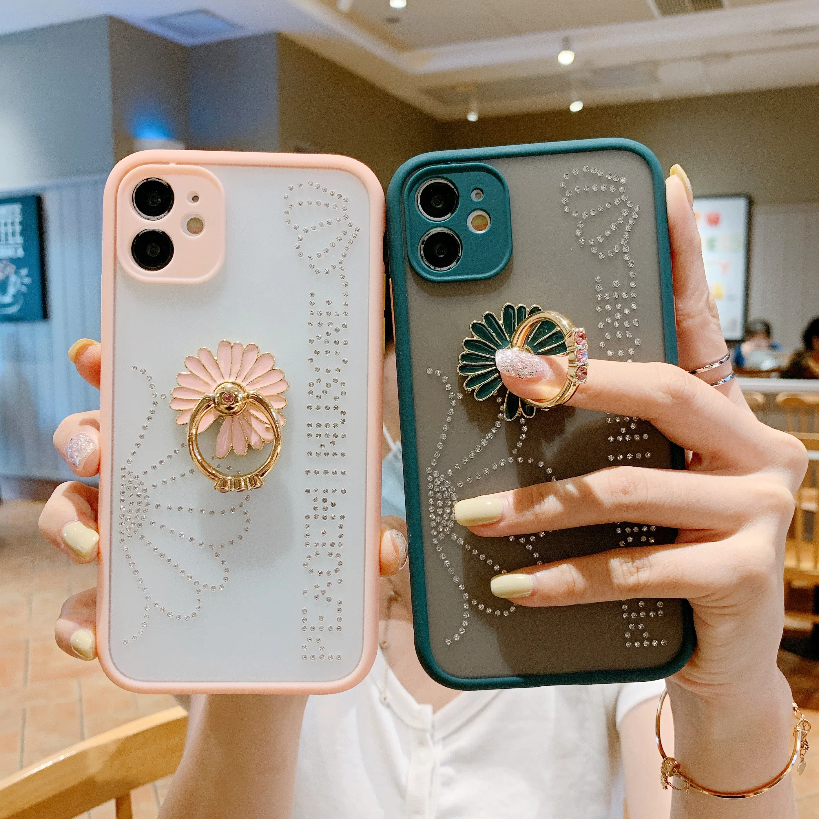 SE 2020 шикарные драгоценные алмазы цветок камеры Защитные чехлы для iPhone 11 Pro Max XR XS X 8