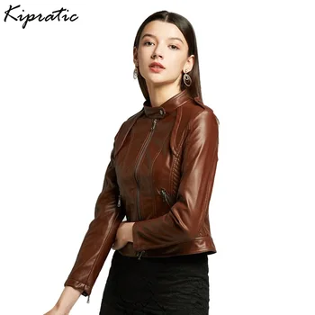 

2020 Fashion Leather Jacket Women Winter Coats Long Sleeve Basic Jackets Thick Women's Jacket Female Jackets Outwear Ladies