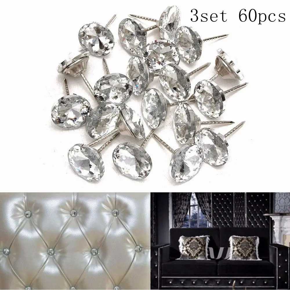 3sets 60pcs Hoomall 20 штук в упаковке, мягкая сумка с кристаллами и пряжкой для дивана, алмазная пряжка, алмазные пуговицы, декоративная пряжка для фона - Цвет: 3sets 60pcs