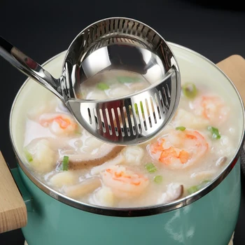 

Stainless Steel Soup Spoon With Strainer Filter Scoop Kitchen Tools Kitchen Accessories Tablespoon Cooking Utensil