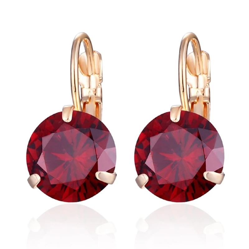 Классический 10 мм круглые серьги с цирконием кубической огранки для Для женщин золото/серебро Медь покрытием с разноцветными кристаллами CZ маленькие серьги Подарки