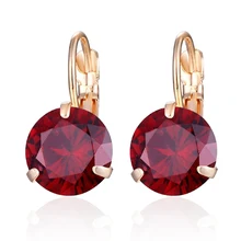 Классический 10 мм круглые серьги с цирконием кубической огранки для Для женщин золото/серебро Медь покрытием с разноцветными кристаллами CZ маленькие серьги Подарки