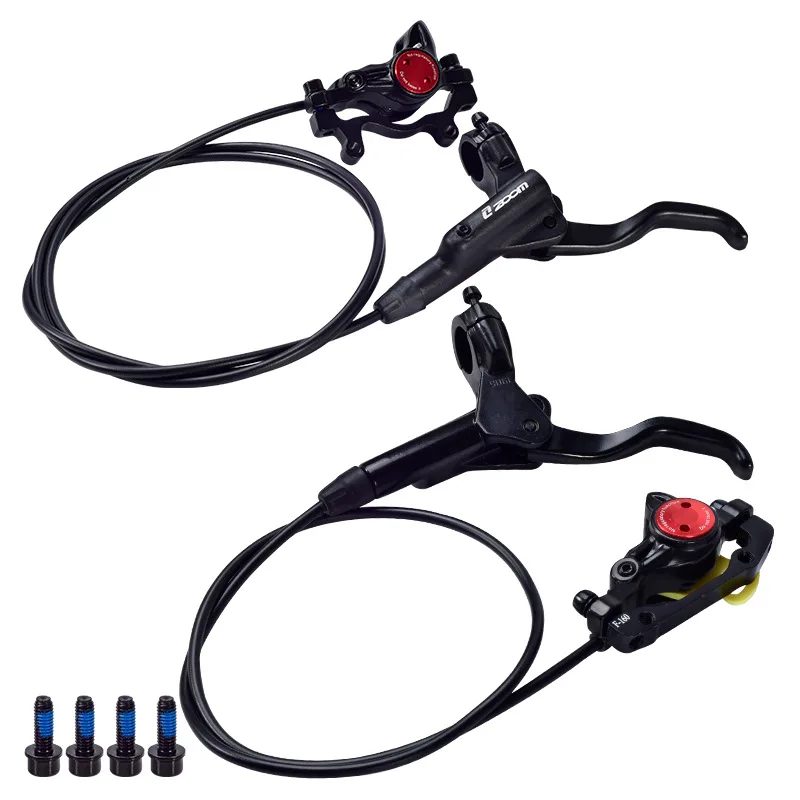 1 Pair Black Комплект гидравлических дисковых тормозов MTB для горного велосипеда 800/1400 мм, комплект масляных дисковых тормозов для горного велосипеда, комплект левого, переднего, правого, заднего PK M395 M447 - Цвет: 1 Pair Black