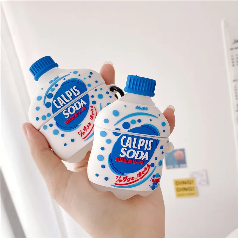 

For Airpods 1/2 Case,Calpis Soda Case For Airpods Case,Soft Silicone Earphone Headphone Cover For Airpods Pro Case Cover