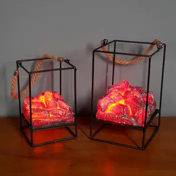 

Flame LED Decoration Simulation Charcoal Props Christmas Halloween Fireplace Wind Lamp Scene Decoration