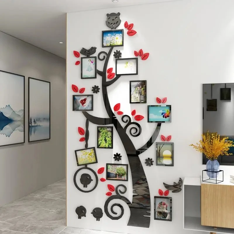 

Фоторамка Настенная Наклейка детская спальня настенные наклейки фото дерево Настенная Наклейка s Искусство Декор фрески обои для гостиной зеленый цвет