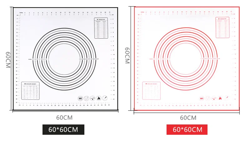 80*60 см/40*60 см силиконовый коврик для выпечки для пиццы, тесто для приготовления теста, кухонные гаджеты, инструменты для приготовления пищи, посуда для выпечки, аксессуары для замеса