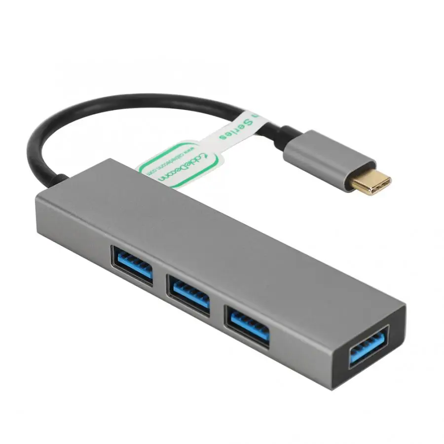 Usb-хаб из алюминиевого сплава type-C док-станция с 4 x USB3.0 для Windows 10/8/7/Vista/XP
