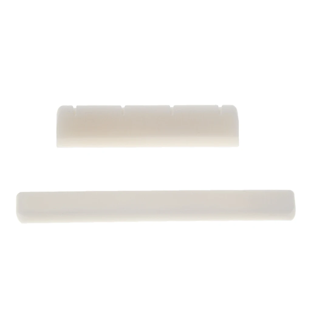 Beige Bone Saddle And Slotted Nut Set for Ukulele Replacement Parts