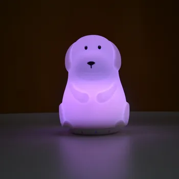 

Dog Music Lamp Wireless Bluetooth Speaker Player 9 Colors LED Night Light USB Silicone Puppy Lamp for Children Kids Baby Gift