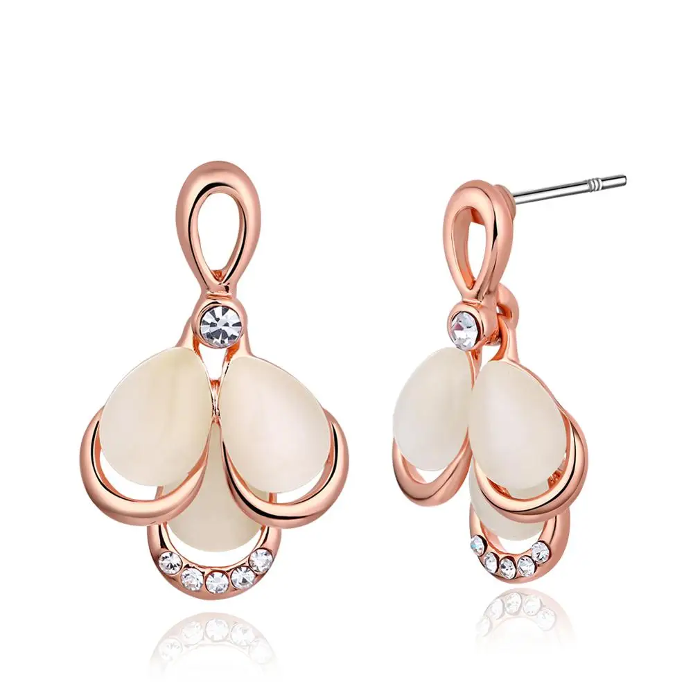 

T1110 Creative Flower Earring Brilliant 925 Sterling Silver Temperament Female Accessories Wedding Jewelry