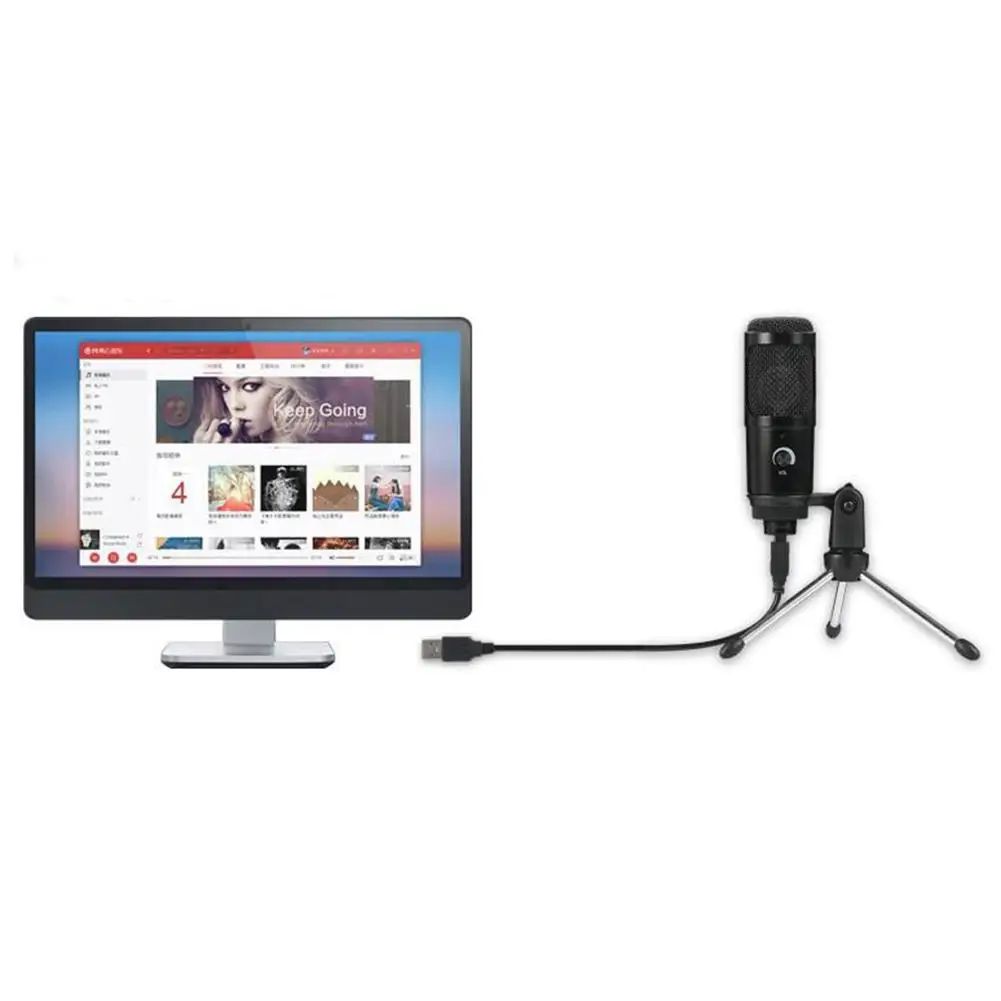 GloryStar микрофонный конденсатор USB микрофон для компьютерной игры живое вещание Запись голоса